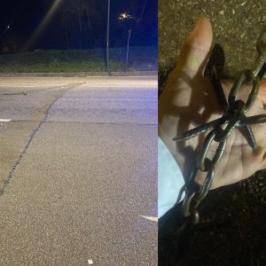 Catene chiodate sull’asfalto per tentare assalto al Centronova, ladri in fuga