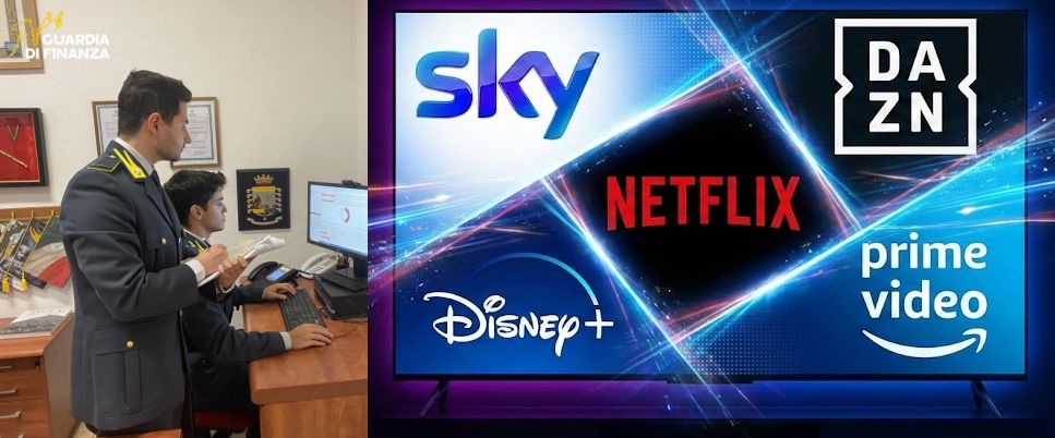 Servizi streaming pirata, oltre 100 clienti multati dalla Finanza