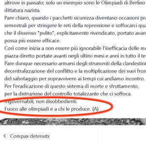 Sabotaggi ai treni, su un blog di area anarchica un articolo con scritto: ‘Fuoco alle Olimpiadi’