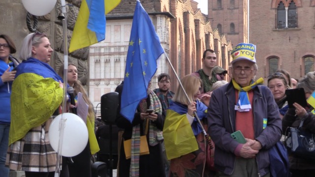 Manifestazione a sostegno dell’Ucraina a 4 anni dall’inizio della guerra