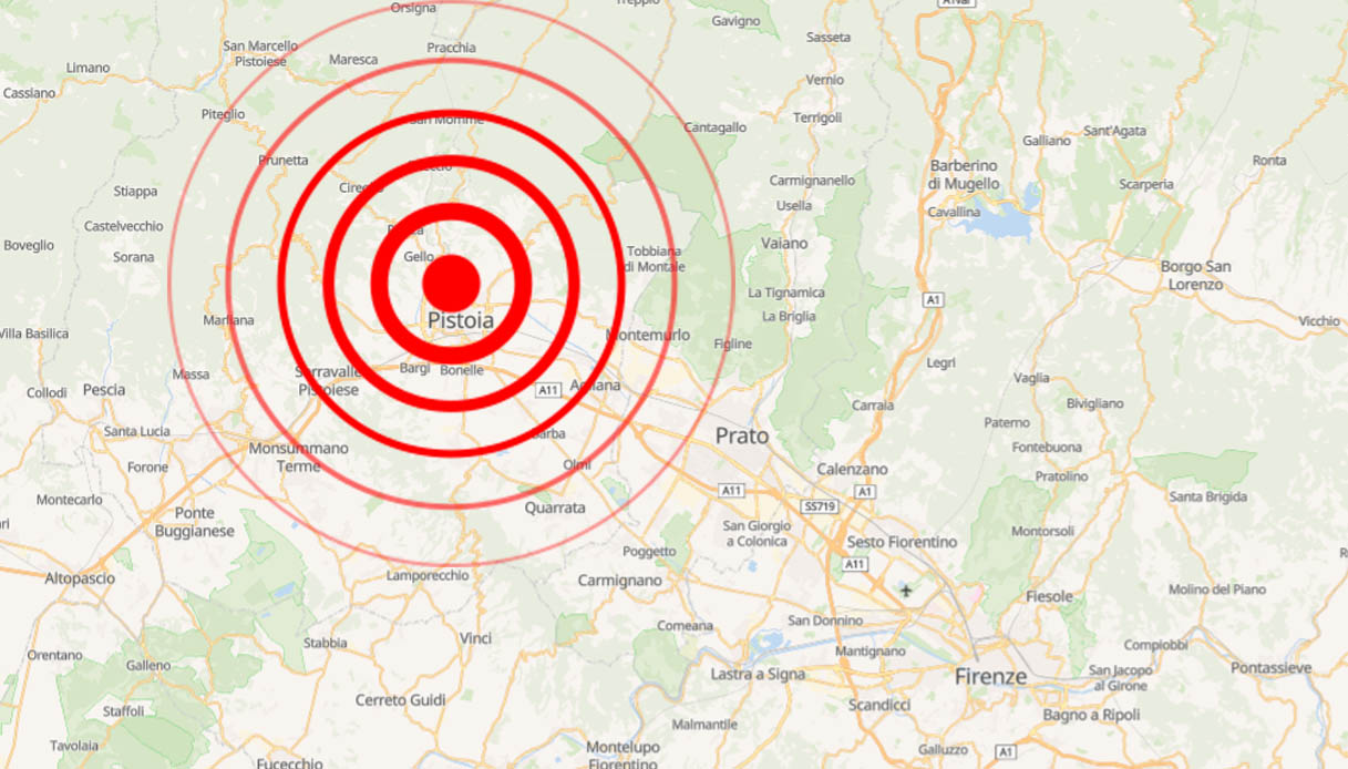 Terremoto nel pistoiese avvertito anche a Bologna