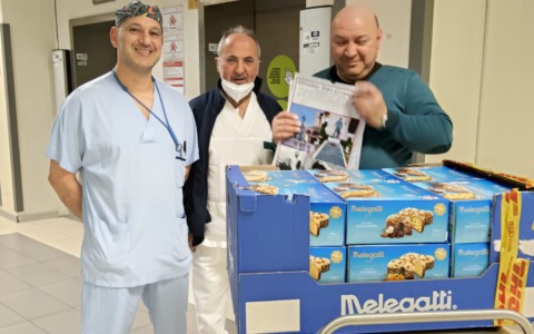 Le colombe del gruppo San Cristoforo in dono ai sanitari del Sant’Orsola