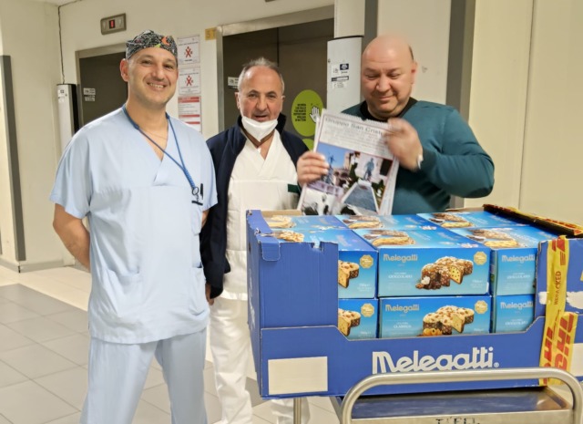 Le colombe del gruppo San Cristoforo in dono ai sanitari del Sant’Orsola