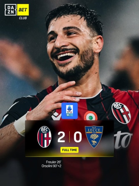 Il Bologna ritrova la vittoria al Dall’Ara e Orso-gol: 2-0 al Lecce