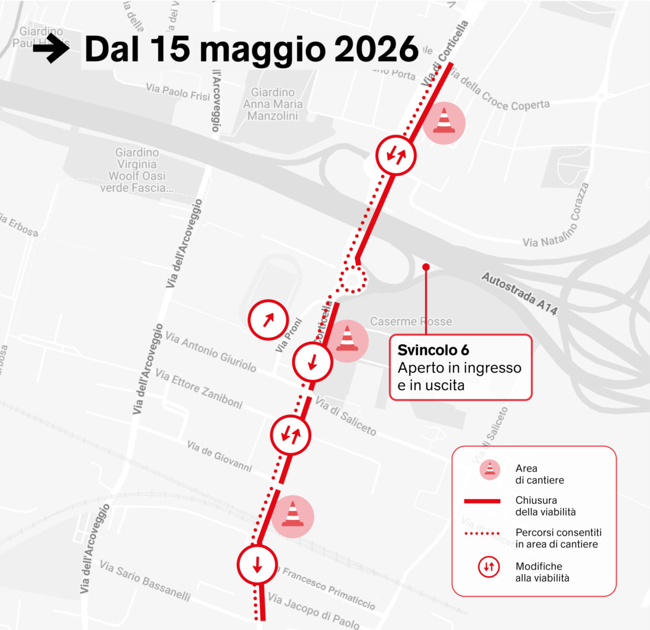Tram, linea verde: iniziate le manovre per la riapertura dello svincolo 6 della tangenziale