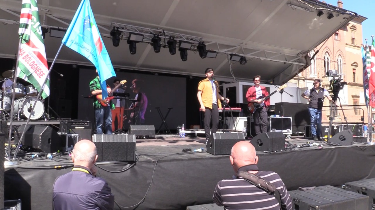 La band “About Blank” sul palco del Primo Maggio