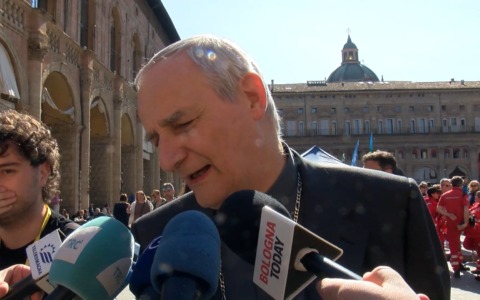 Anche il Cardinal Zuppi in Piazza Maggiore per il Primo Maggio