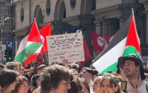 Sciopero nei trasporti con corteo proPal