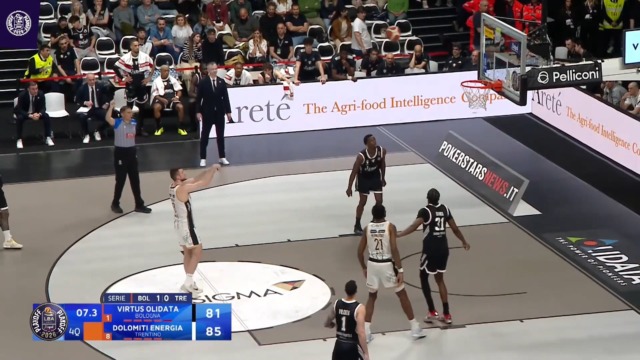 La Virtus perde di 3 con Trento ed ora siamo 1-1