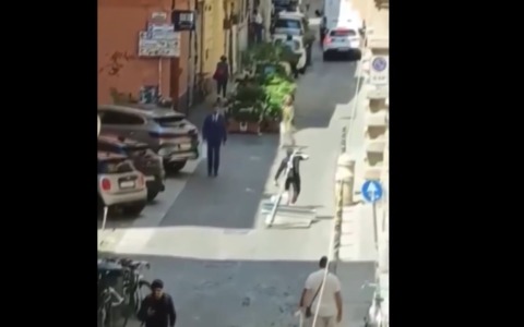 ‘Sradica’ un cartello stradale in via Goito e se lo porta via: denunciato