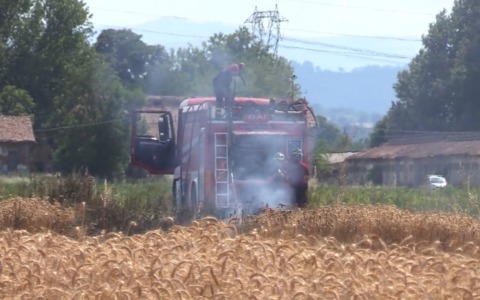 Rogo in Valsamoggia: vasto incendio in un campo, intervento dei vigili del fuoco