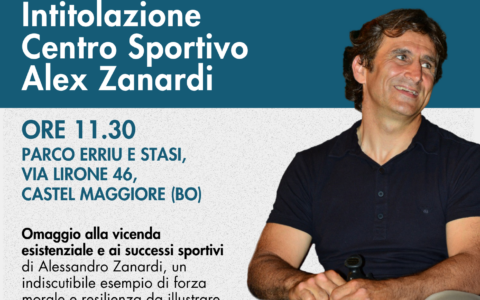 Sarà intitolato ad Alex Zanardi il centro sportivo di Castel Maggiore