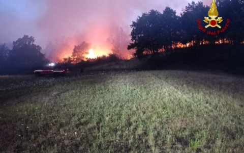 Incendio boschivo a Camugnano, a fuoco 15 ettari di vegetazione, in volo anche l’elicottero
