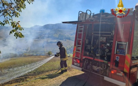 Fiamme in un’area boschiva: incendio a Monte San Pietro