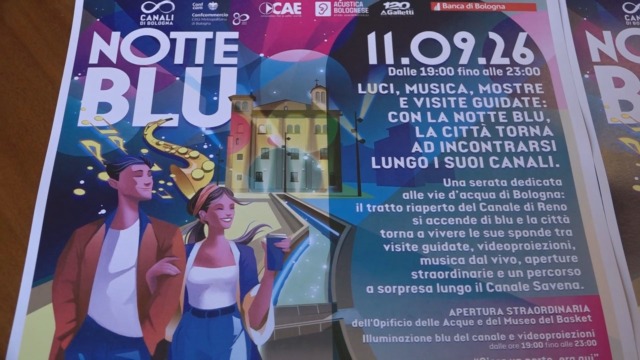 A Bologna la ‘Notte Blu’ nel tratto riaperto del Canale di Reno di via Riva Reno