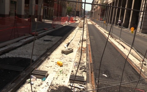Tram: lunedì torna a doppio senso via Matteotti, da Piazza dell’Unità a via Algardi