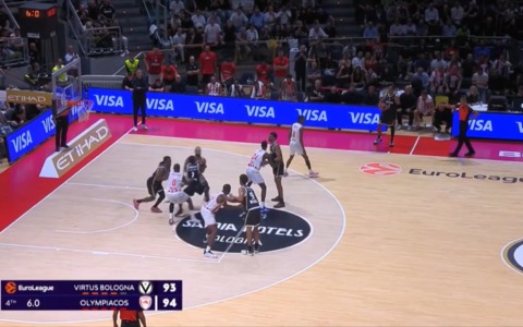 Vittoria sulla sirena per la Virtus. L’Olympiacos cade al Paladozza
